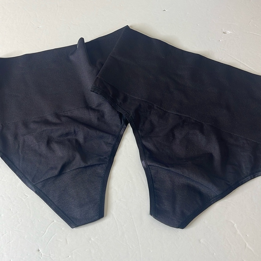 Jockey Life Collection Everyday Slimming Seamfree 2-Pack Thong Panties Black XXL